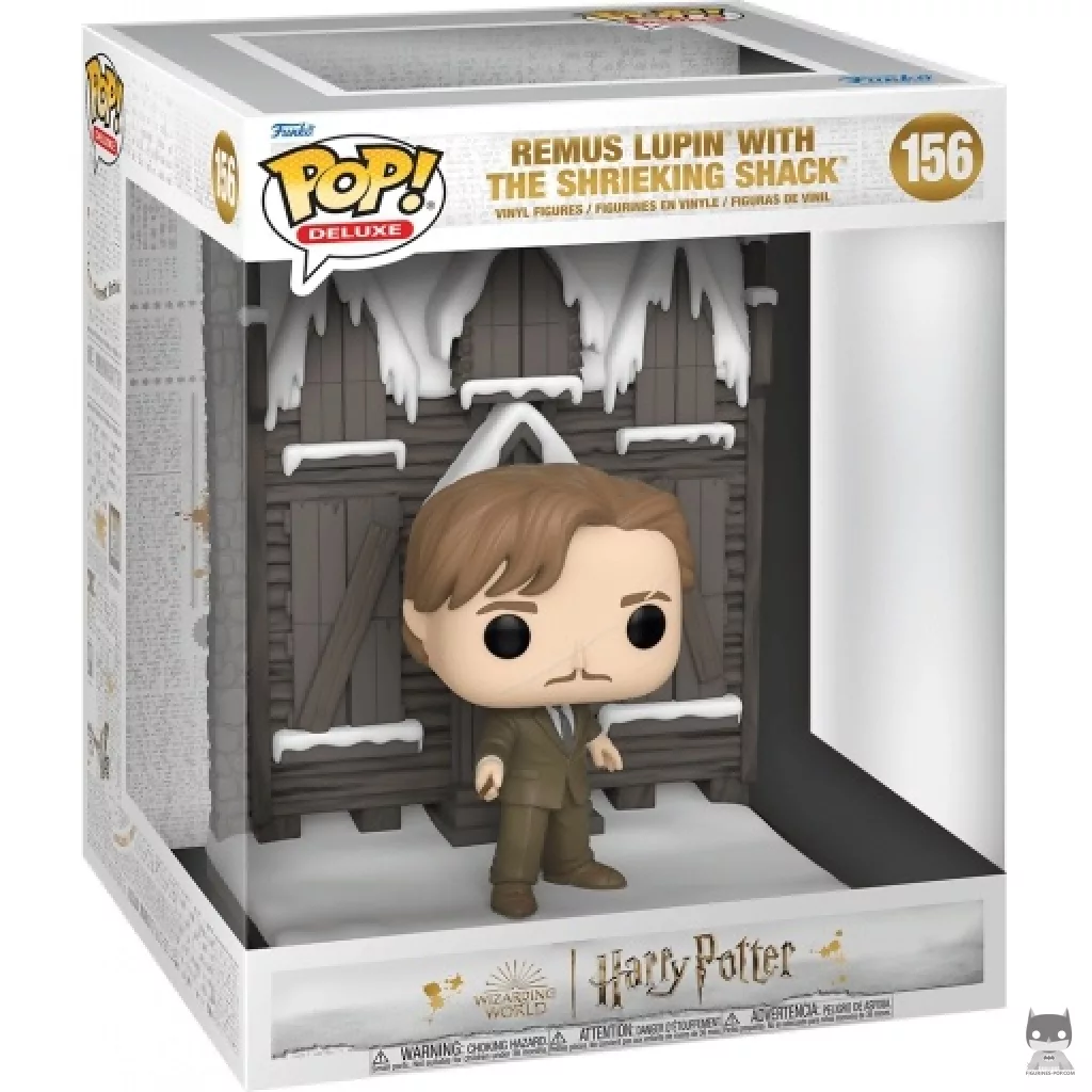 Figura Funko Pop! Remus Lupin frente a la Casa de los Gritos (Hogsmeade) en su caja