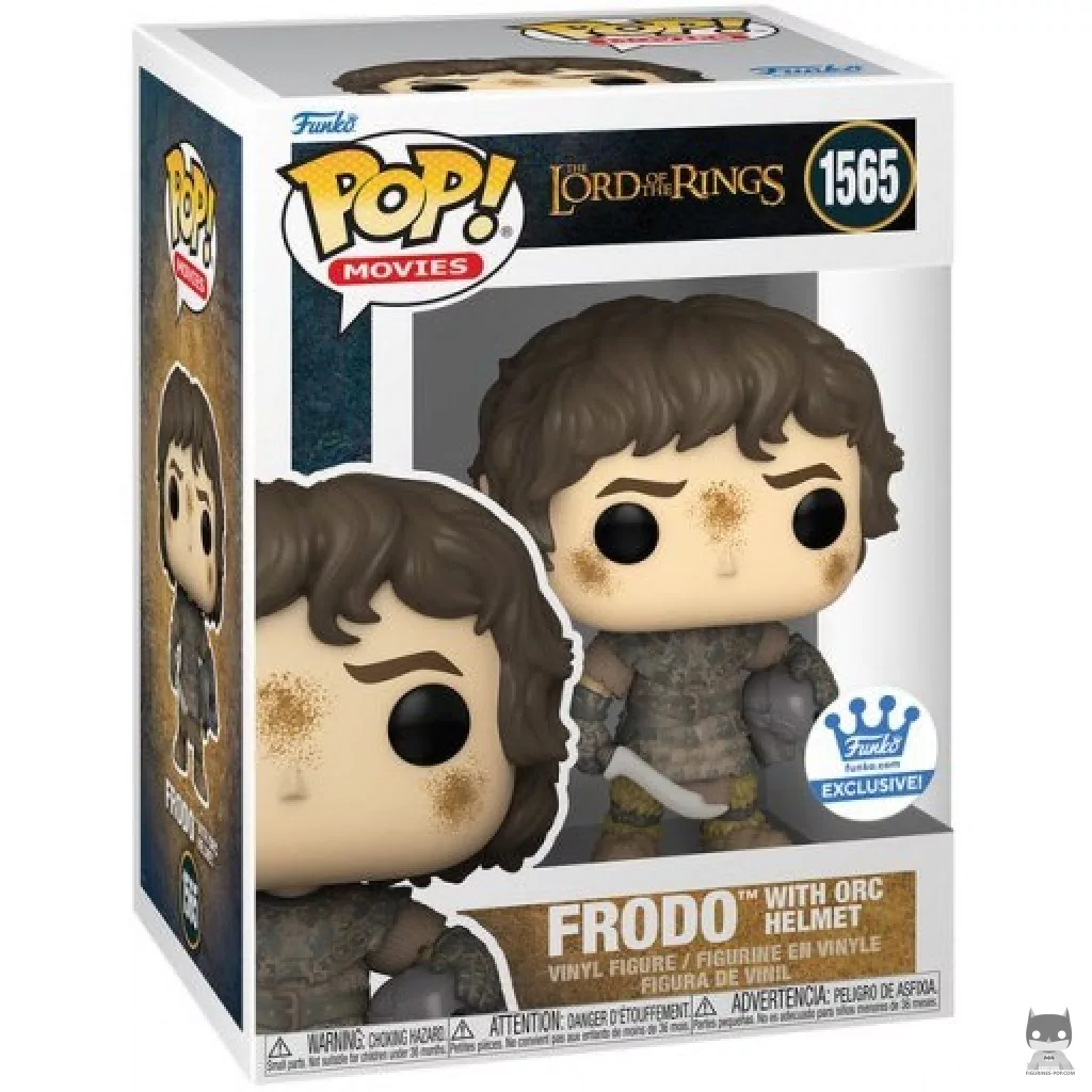 Figura Funko Pop! Frodo con casco orco en su caja
