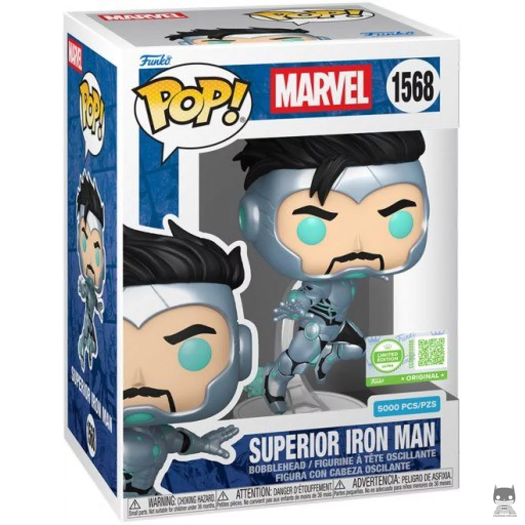 Figura Funko Pop! Superior Iron Man en su caja