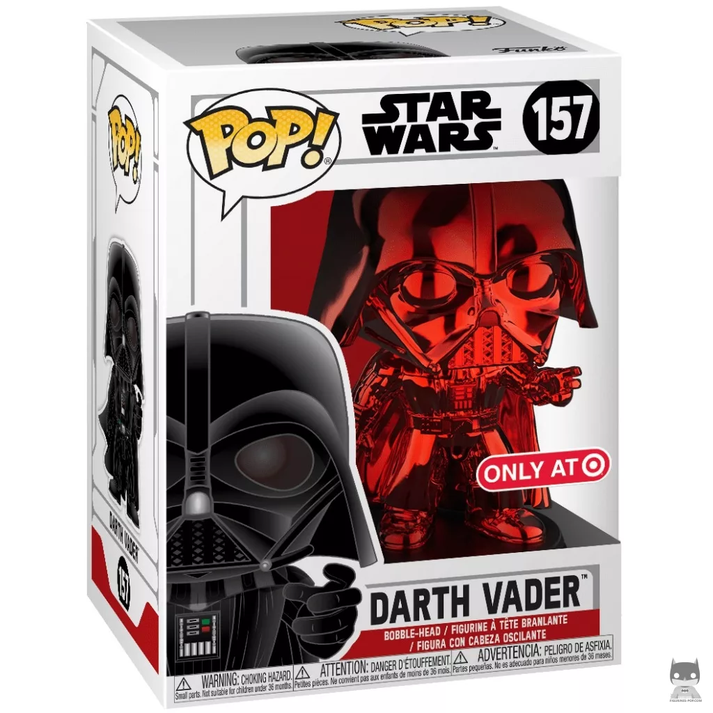 Figura Funko Pop! Darth Vader (Rojo) en su caja