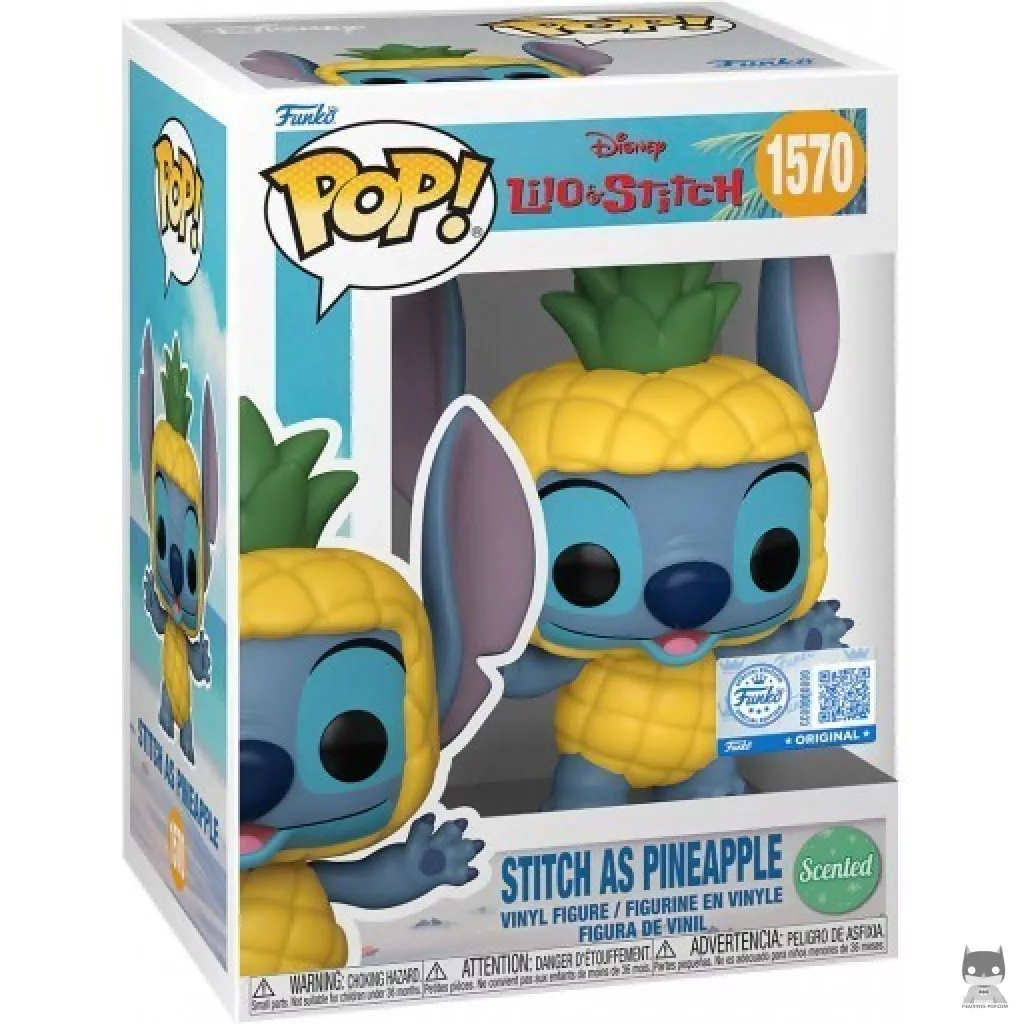 Figura Funko Pop! Stitch como piña (Con aroma) en su caja
