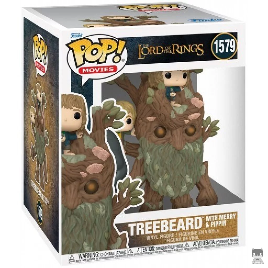 Figura Funko Pop! Bárbol con Merry & Pippin (Supersized) en su caja