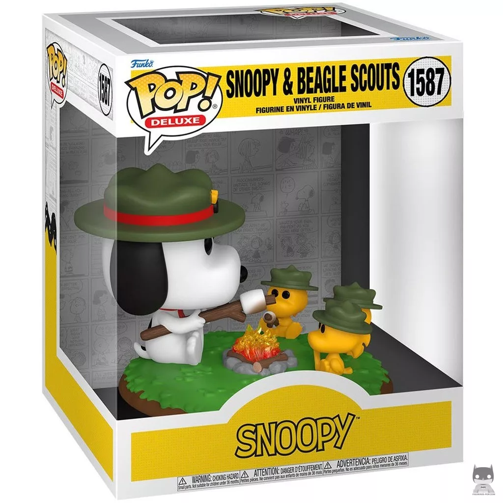 Figura Funko Pop! Snoopy & Beagle Scouts (Deluxe) en su caja