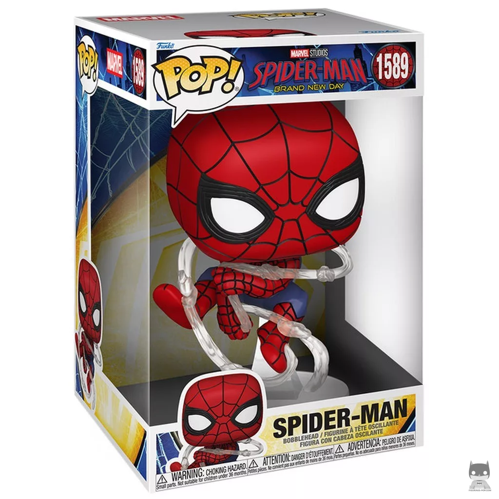 Figura Funko Pop! Spider-Man (Supersized) en su caja