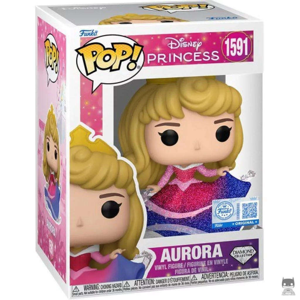 Figura Funko Pop! Aurora (Purpurina de diamante) en su caja