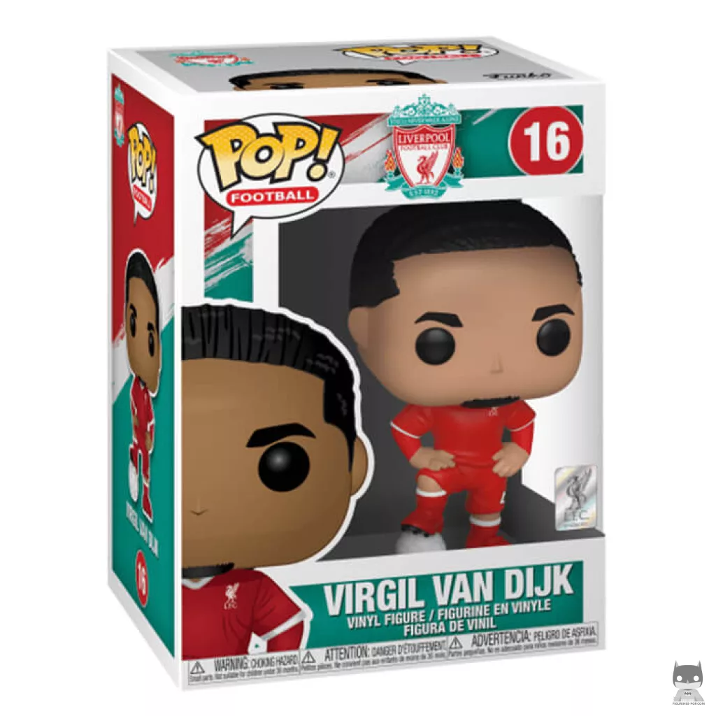 Figura Funko Pop! Virgil Van Dijk (Liverpool) en su caja