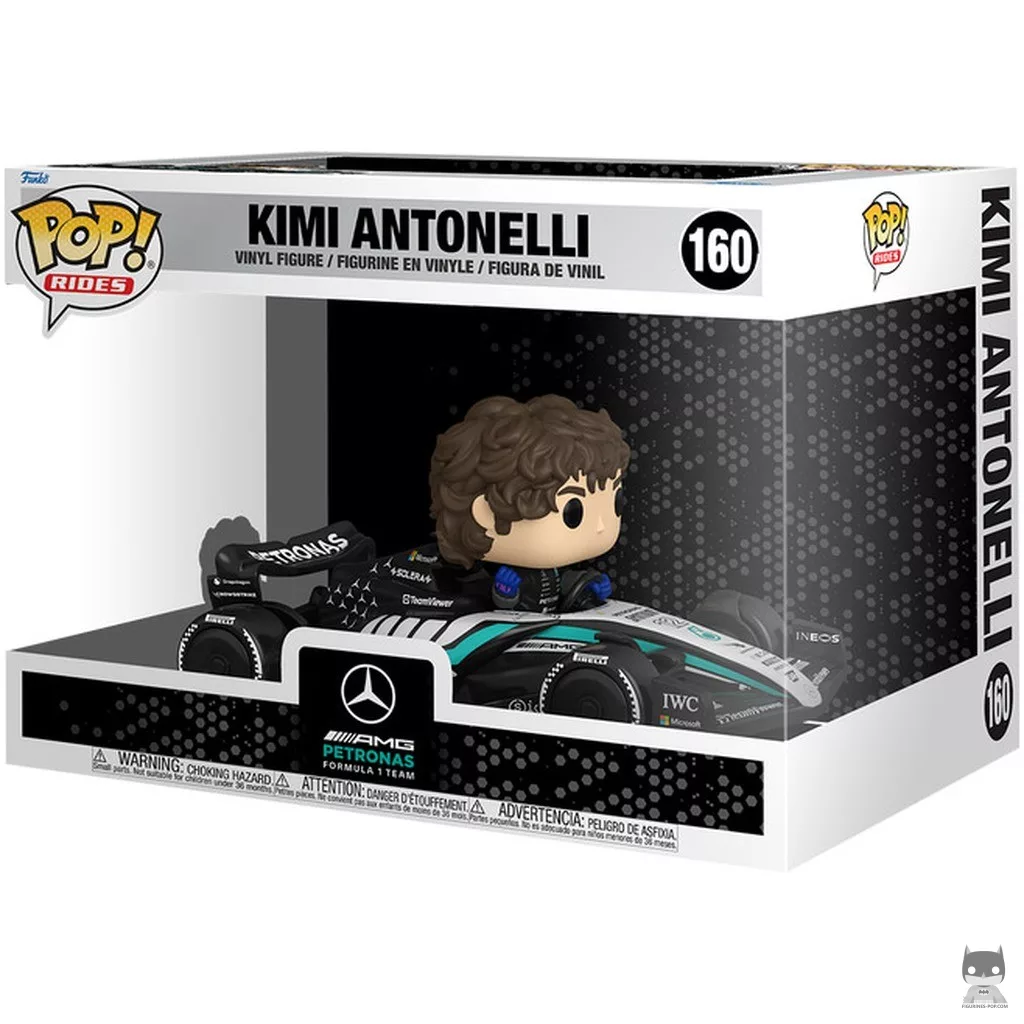Figura Funko Pop! Kimi Antonelli con el Mercedes AMG F1 en su caja