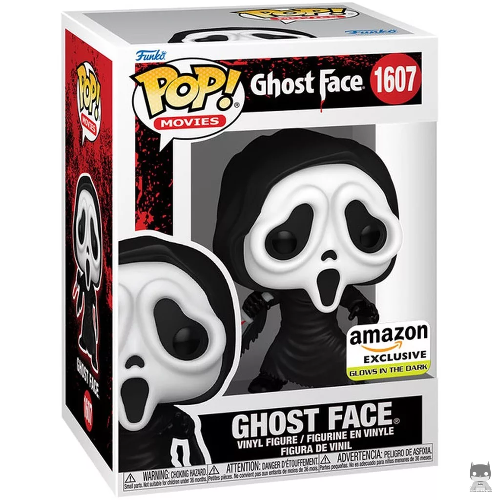 Figura Funko Pop! Ghost Face (Brilla en la oscuridad) en su caja