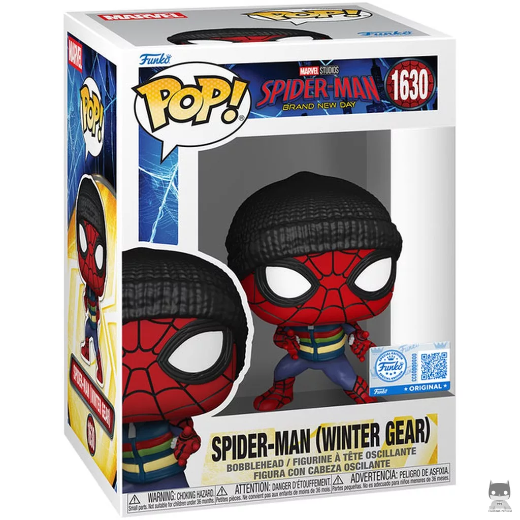Figura Funko Pop! Spider-Man (Ropa de invierno) en su caja