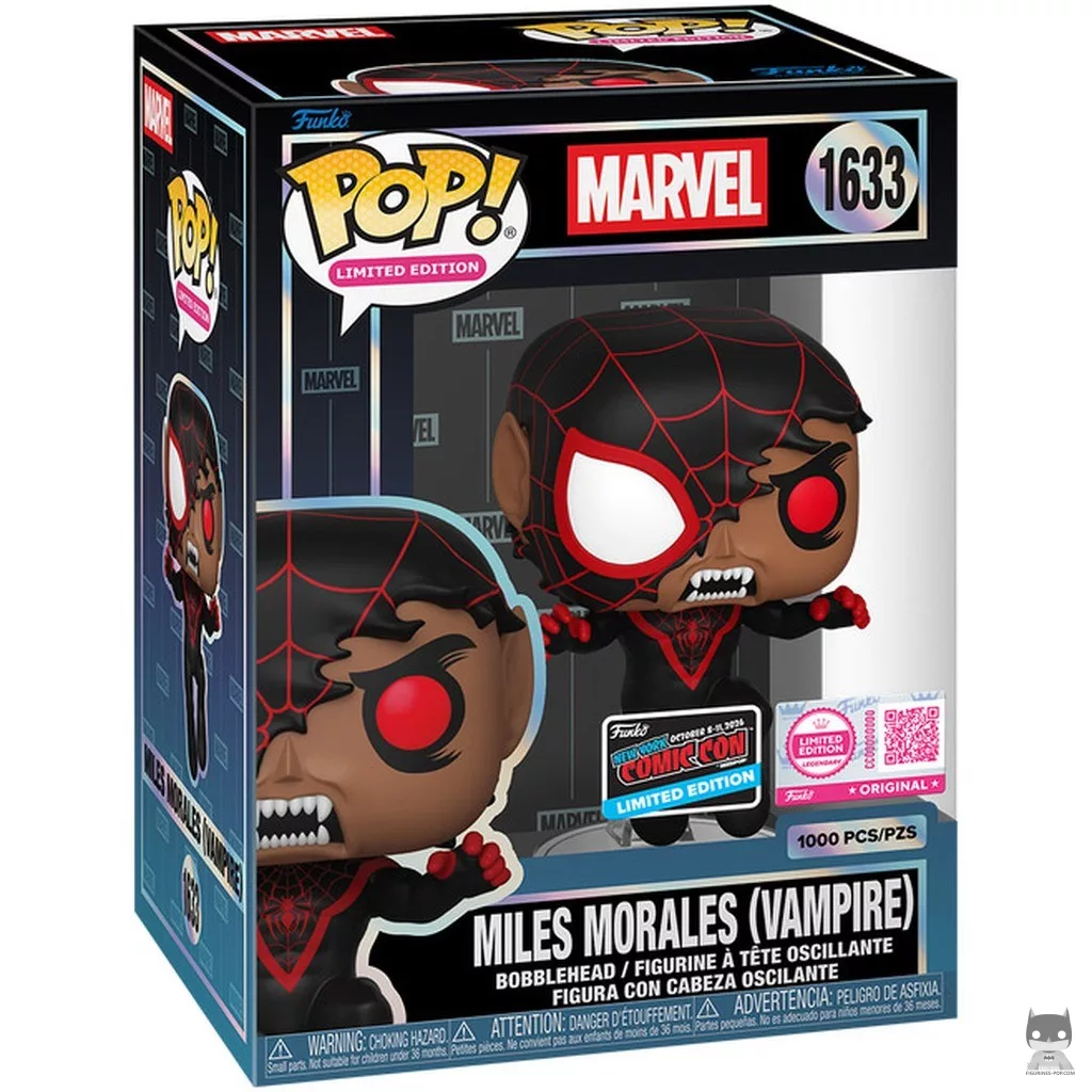 Figura Funko Pop! Miles Morales (Vampiro) en su caja
