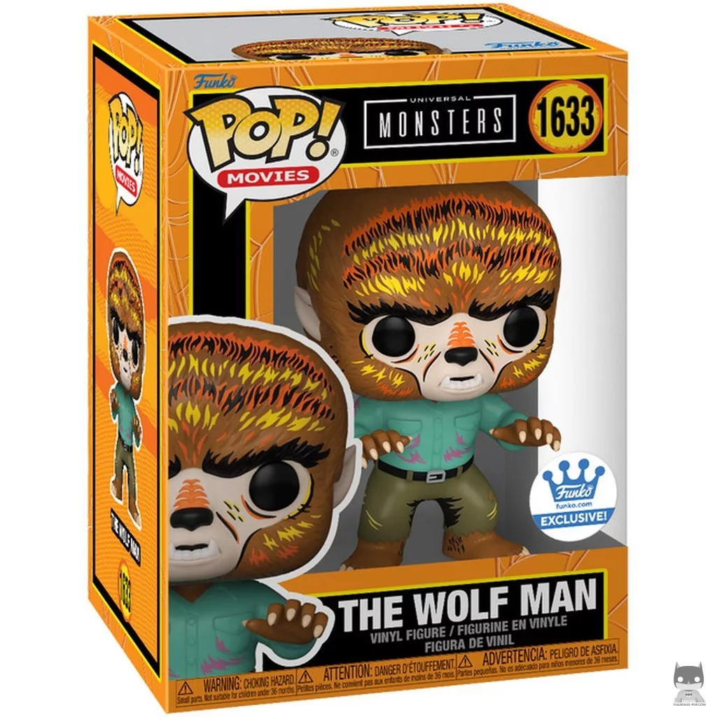 Figura Funko Pop! El Hombre Lobo (Luz negra) en su caja