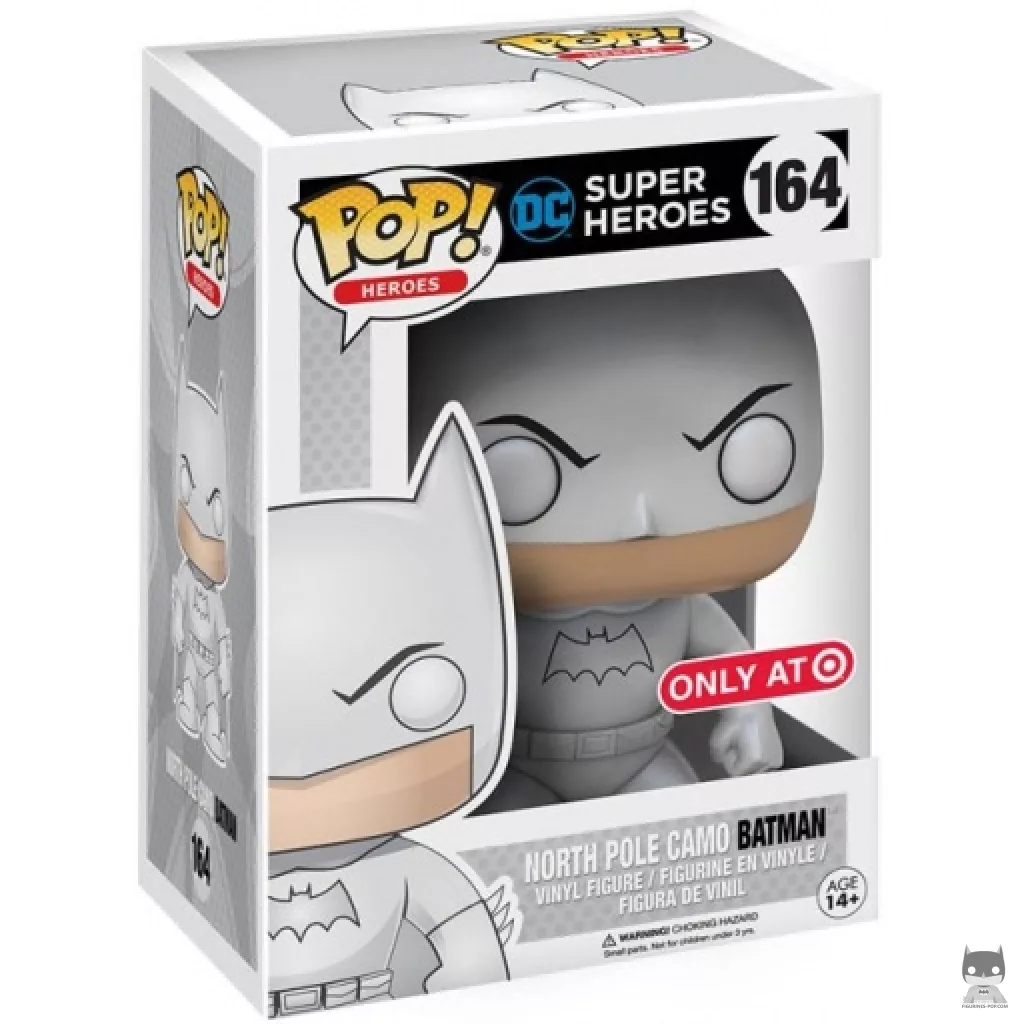 Figura Funko Pop! Batman camuflaje Polo Norte en su caja