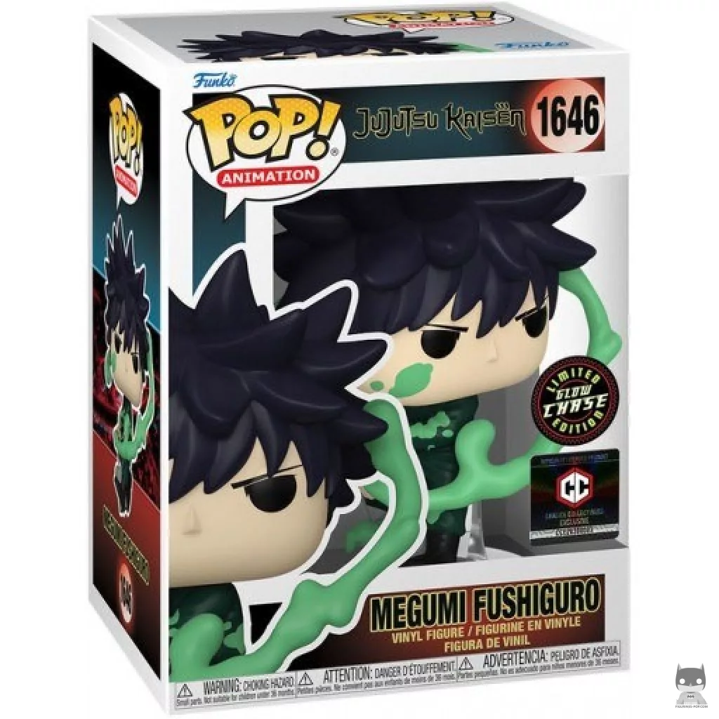 Figura Funko Pop! Megumi Fushiguro (Chase & Brilla en la oscuridad) en su caja