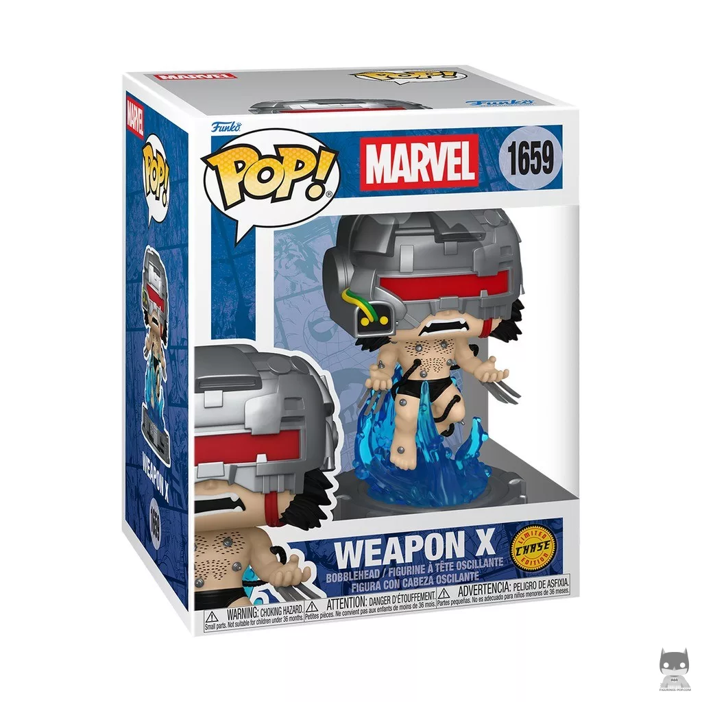 Figura Funko Pop! Arma X (Programa Arma X) (Chase) en su caja