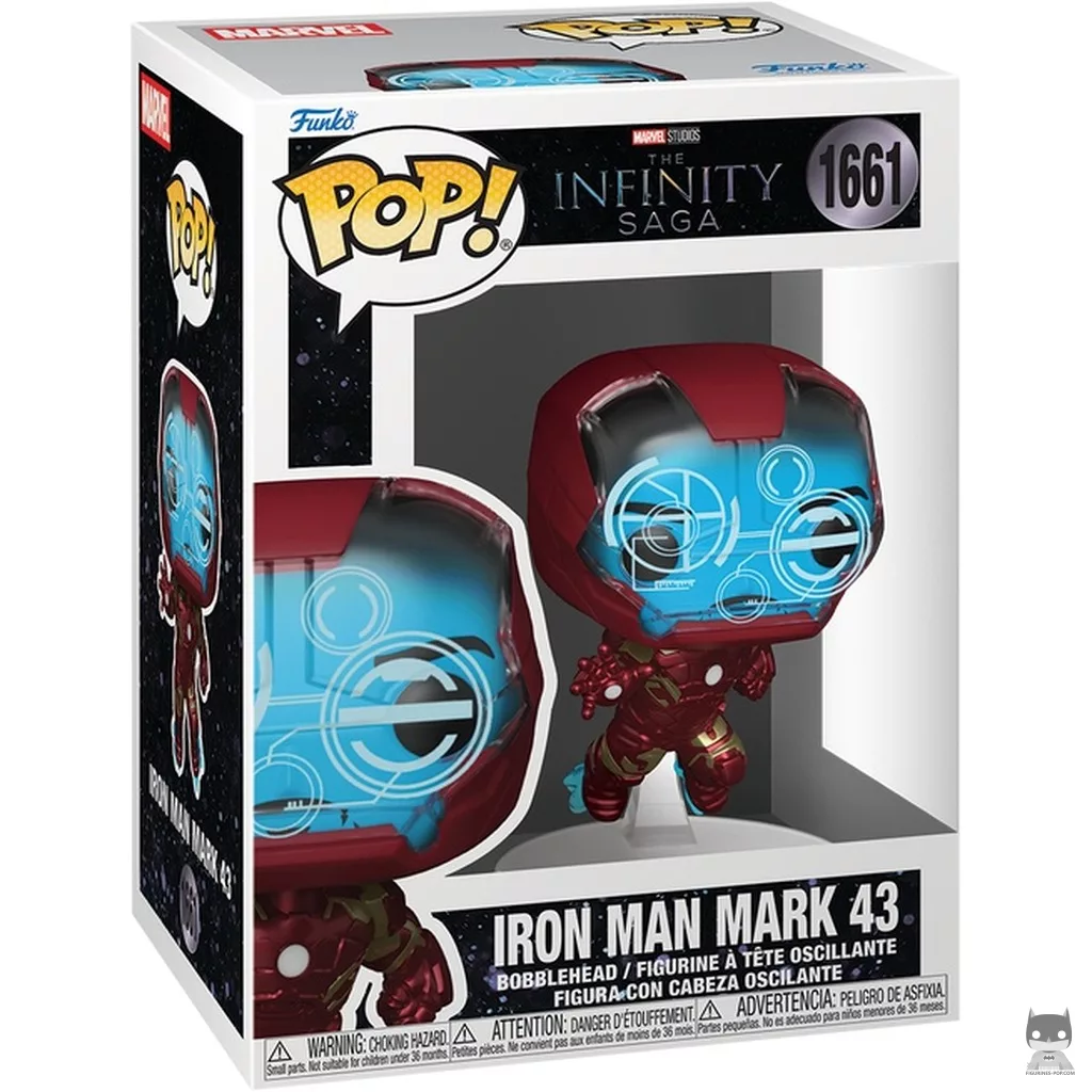 Figura Funko Pop! Iron Man Mark 43 en su caja