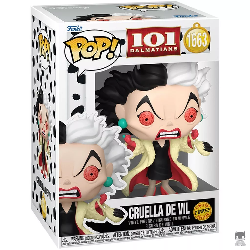 Figura Funko Pop! Cruella de Vil (Chase) en su caja