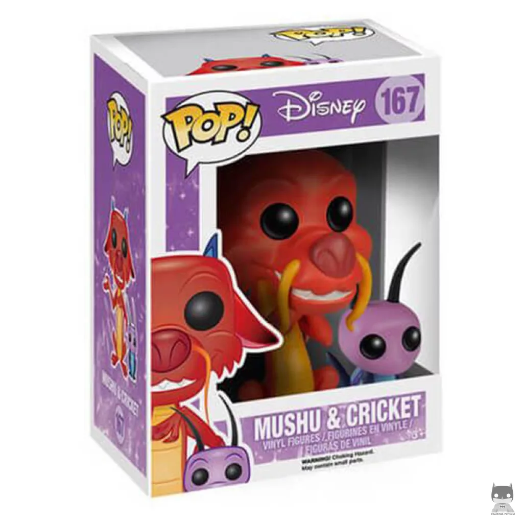 Figura Funko Pop! Mushu (con Cri-Kee) en su caja