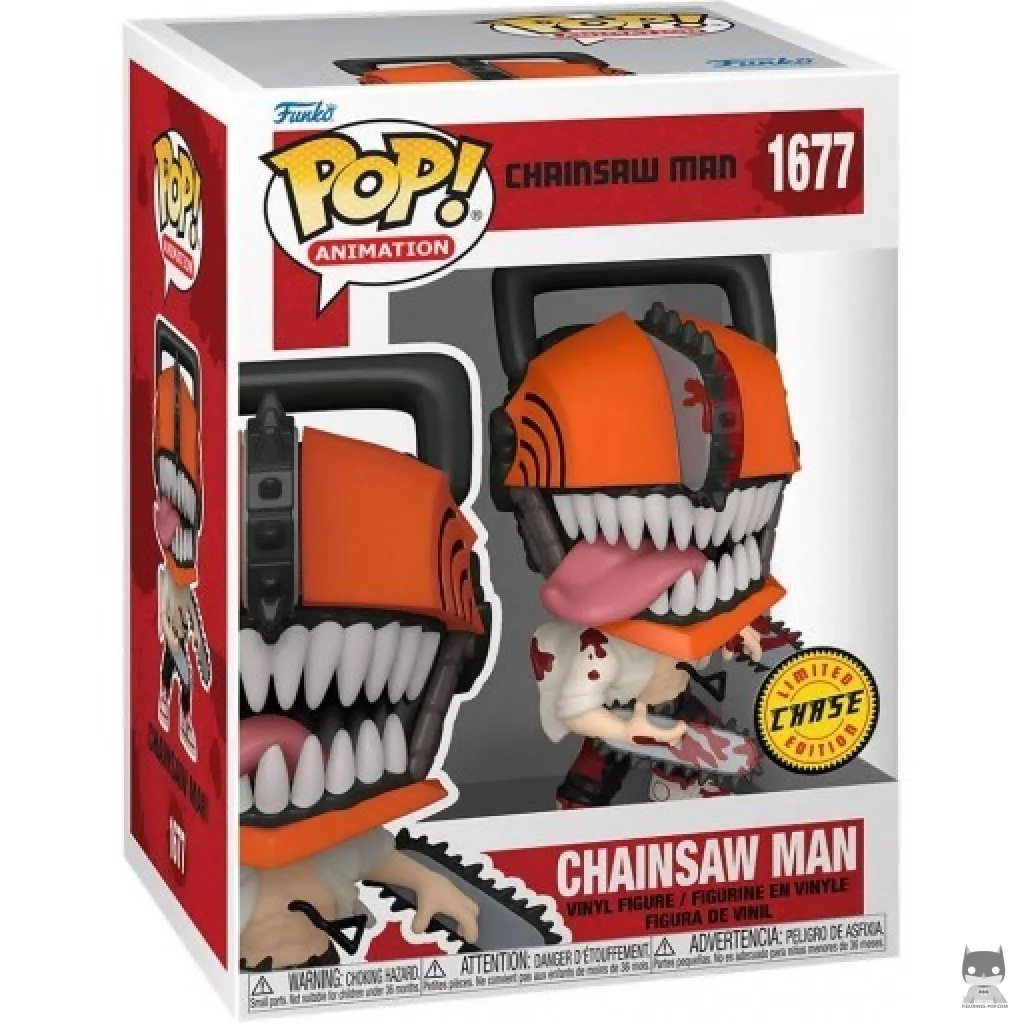 Figura Funko Pop! Chainsaw Man (Chase) en su caja