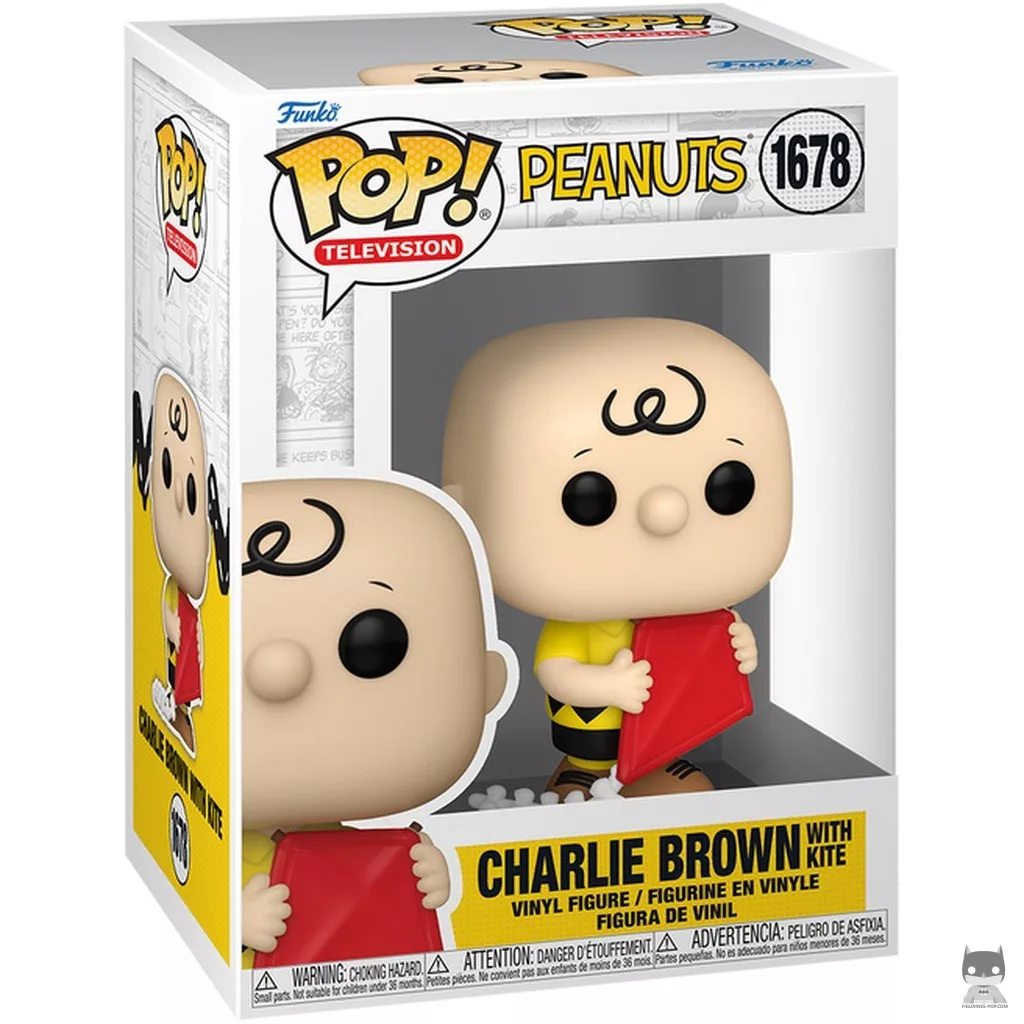 Figura Funko Pop! Charlie Brown con cometa en su caja