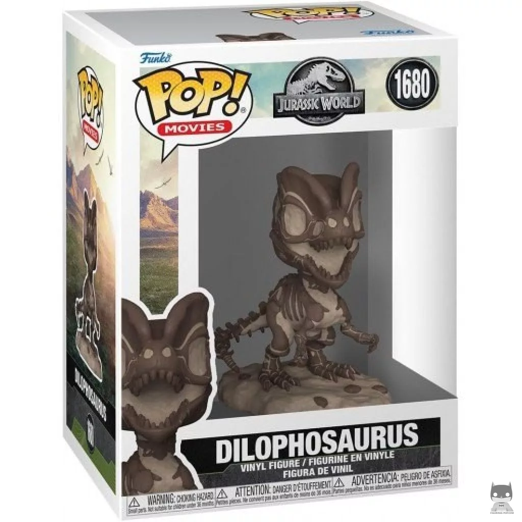 Figura Funko Pop! Dilophosaurus (Fósil) en su caja