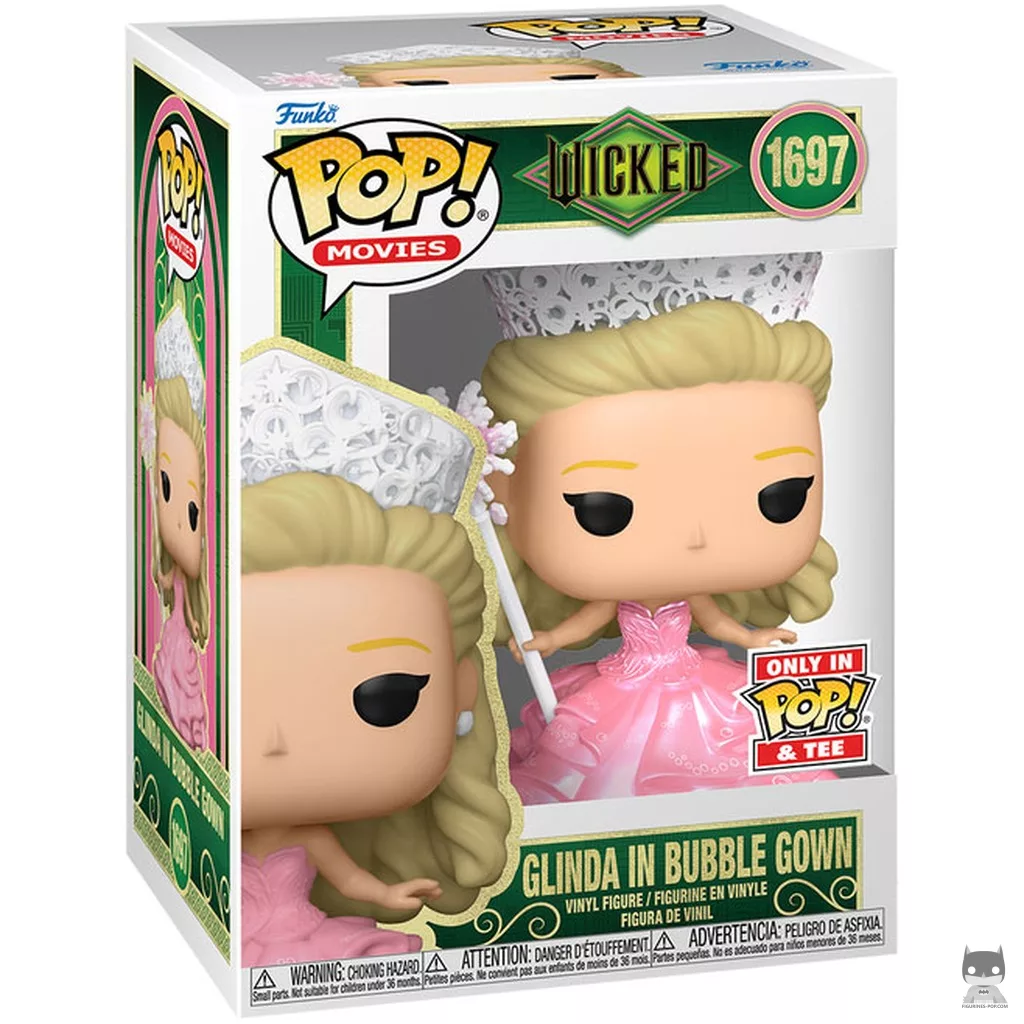 Figura Funko Pop! Glinda con vestido de burbuja (Perlado) en su caja