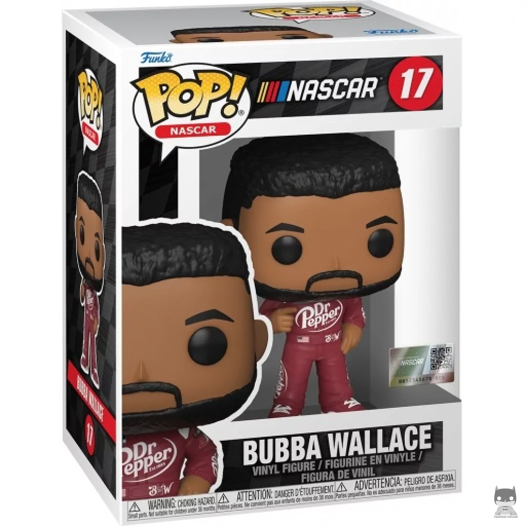 Figura Funko Pop! Bubba Wallace en su caja