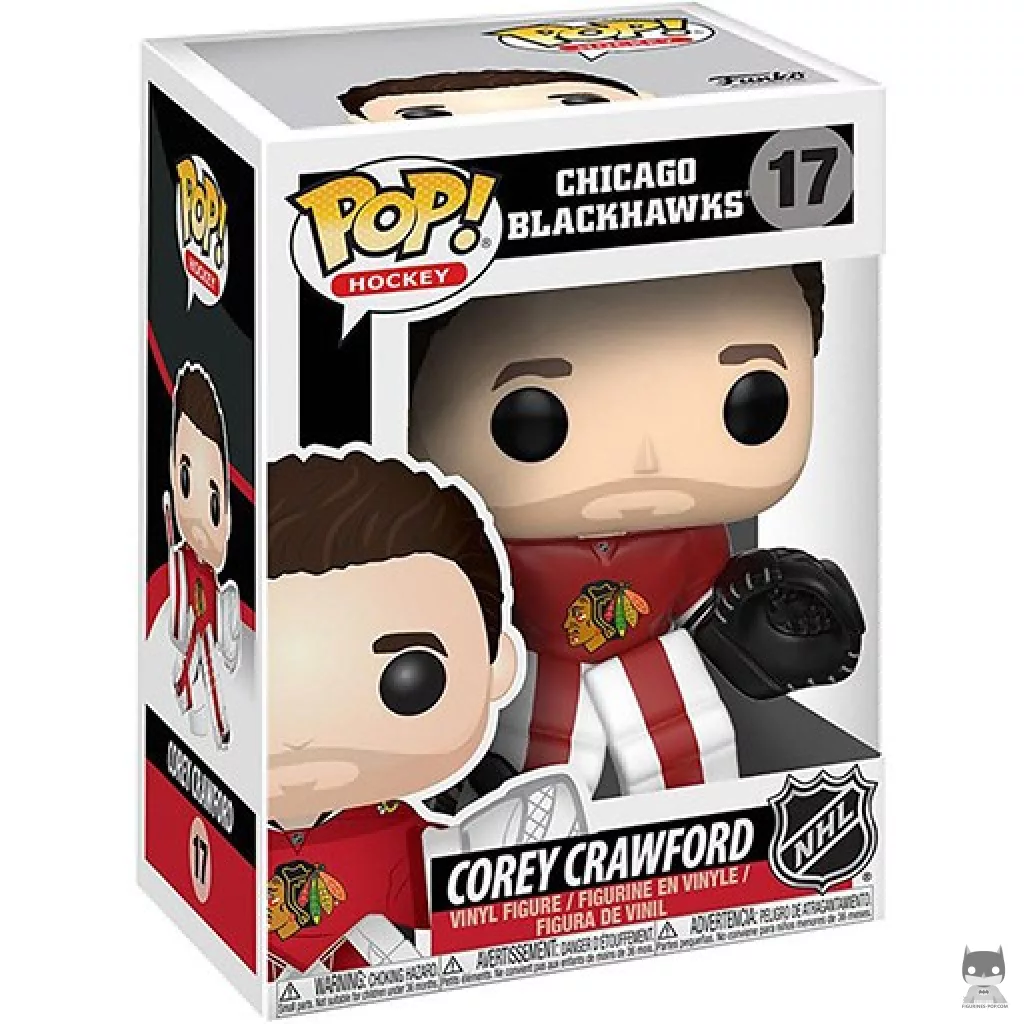 Figura Funko Pop! Corey Crawford en su caja