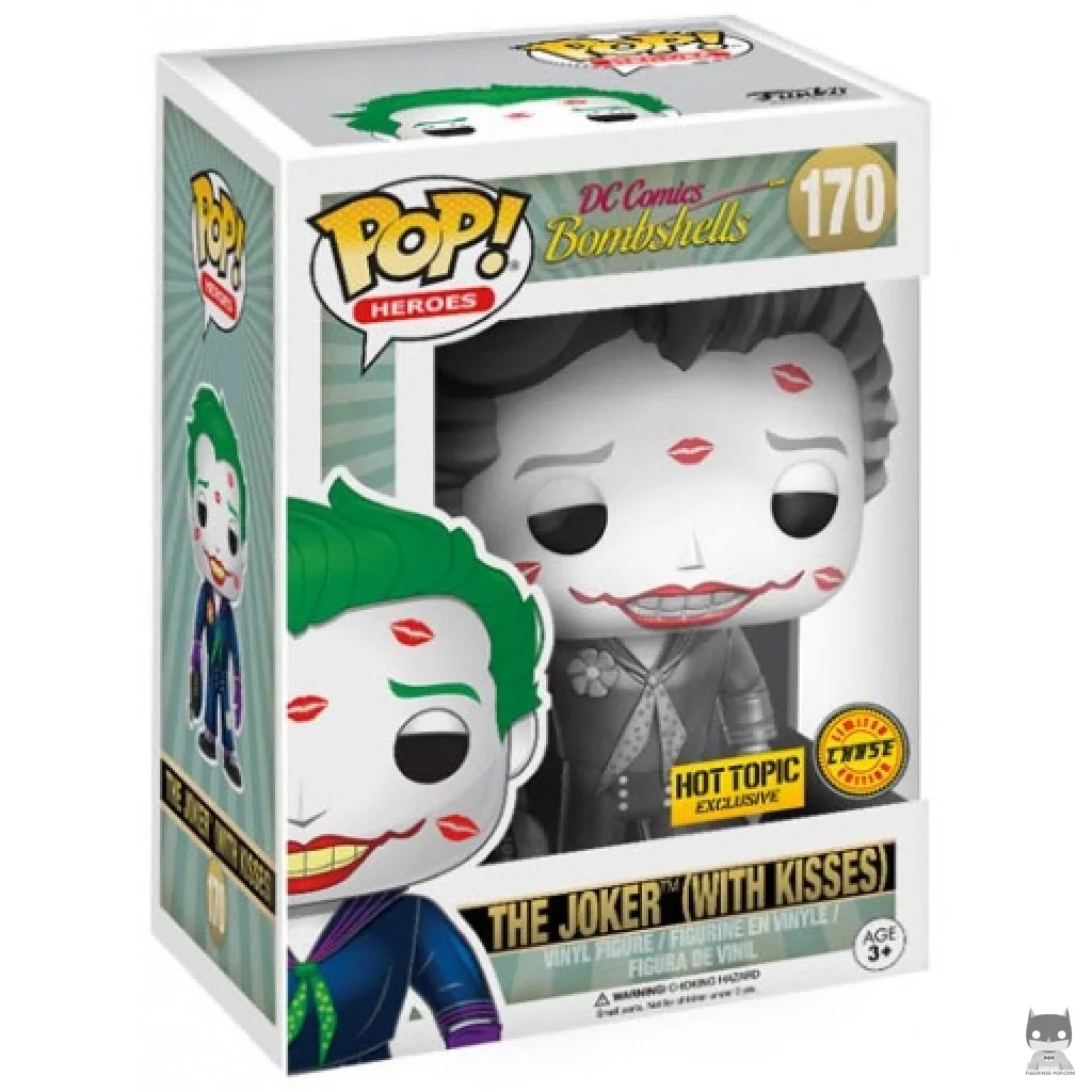 Figura Funko Pop! Joker con besos (Blanco y negro) (DC Comics: Bombshells)