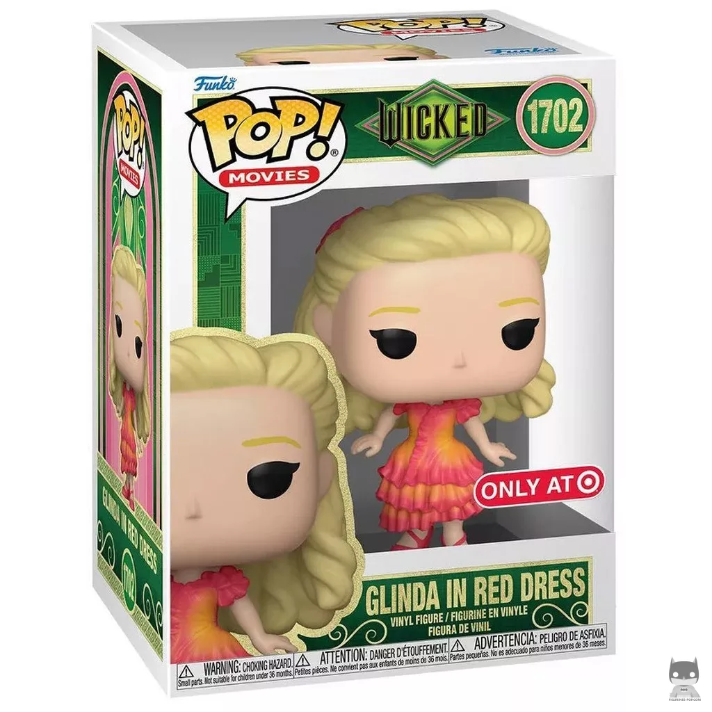 Figura Funko Pop! Glinda con vestido rojo en su caja