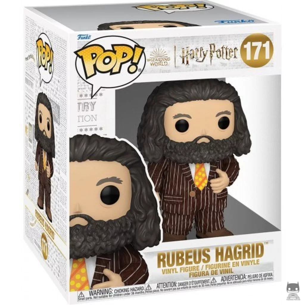 Figura Funko Pop! Rubeus Hagrid con abrigo de piel (Supersized) en su caja