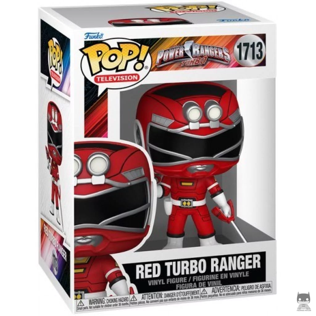 Figura Funko Pop! Ranger Rojo Turbo en su caja