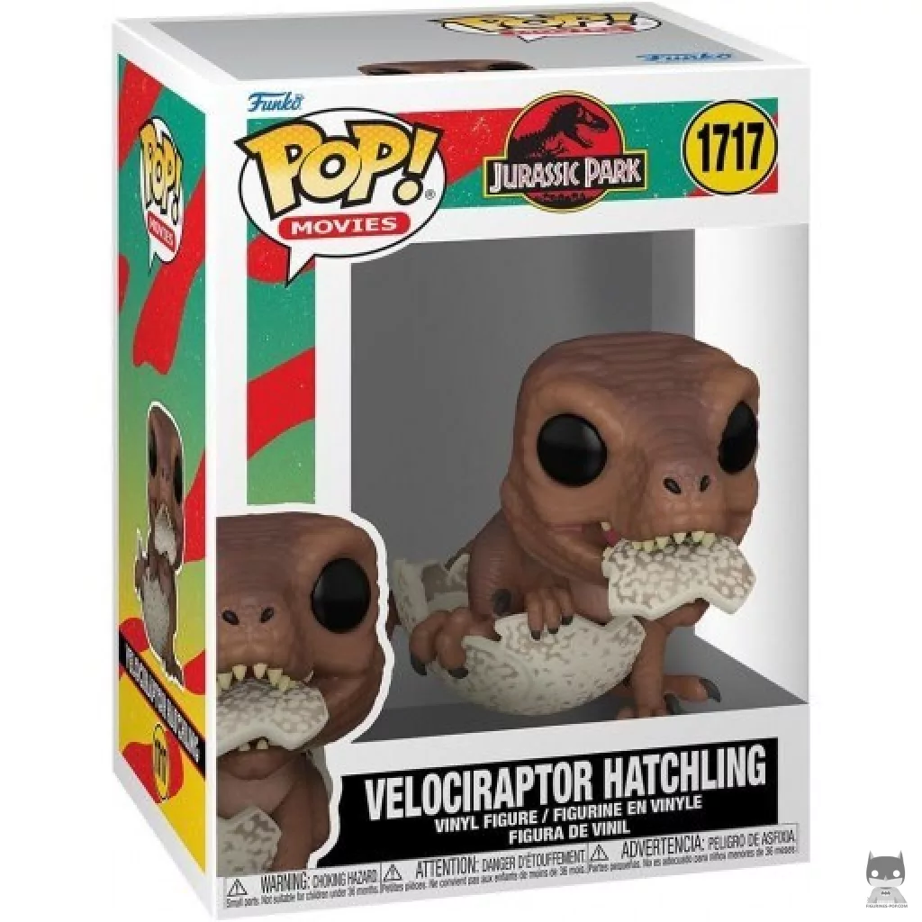 Figura Funko Pop! Cría de velociraptor en su caja