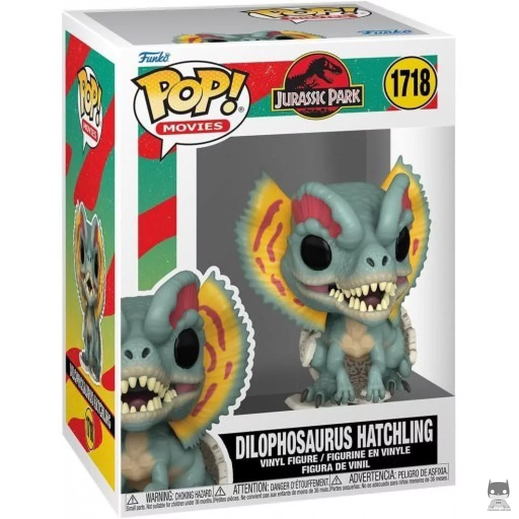 Figura Funko Pop! Cría de Dilophosaurus en su caja