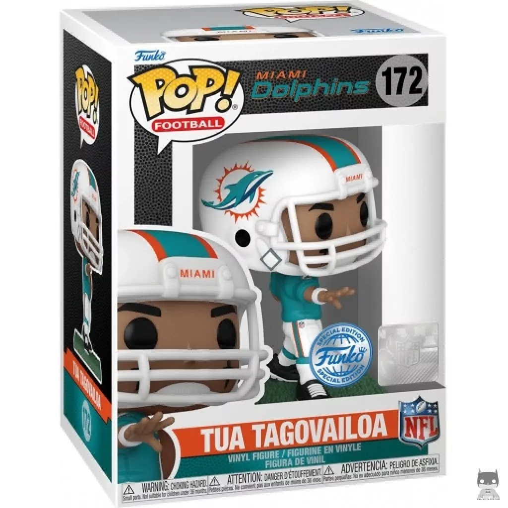 Figura Funko Pop! Tua Tagovailoa en su caja