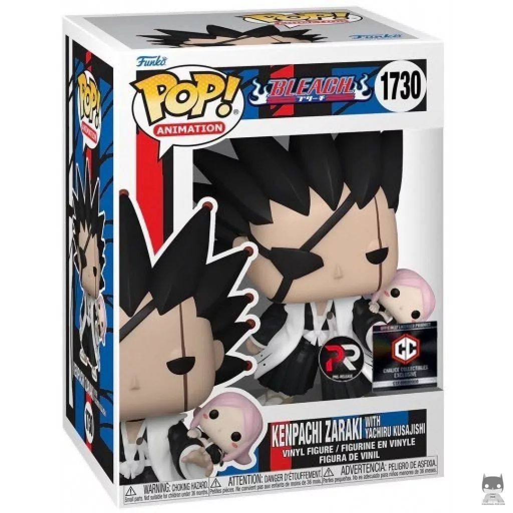 Figura Funko Pop! Kenpachi Zaraki con Yachiru Kusajishi en su caja
