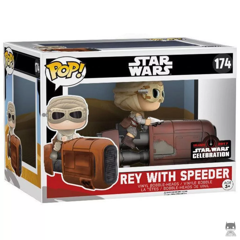 Figura Funko Pop! Rey con speeder en su caja