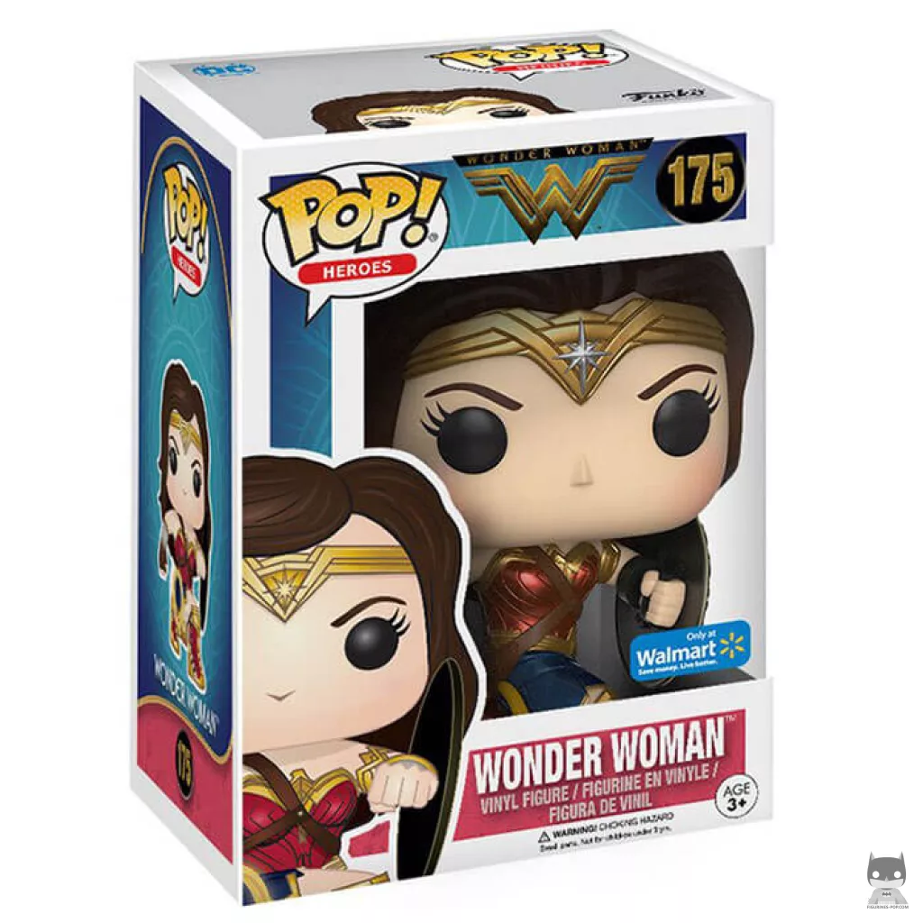 Figura Funko Pop! Wonder Woman con escudo en su caja