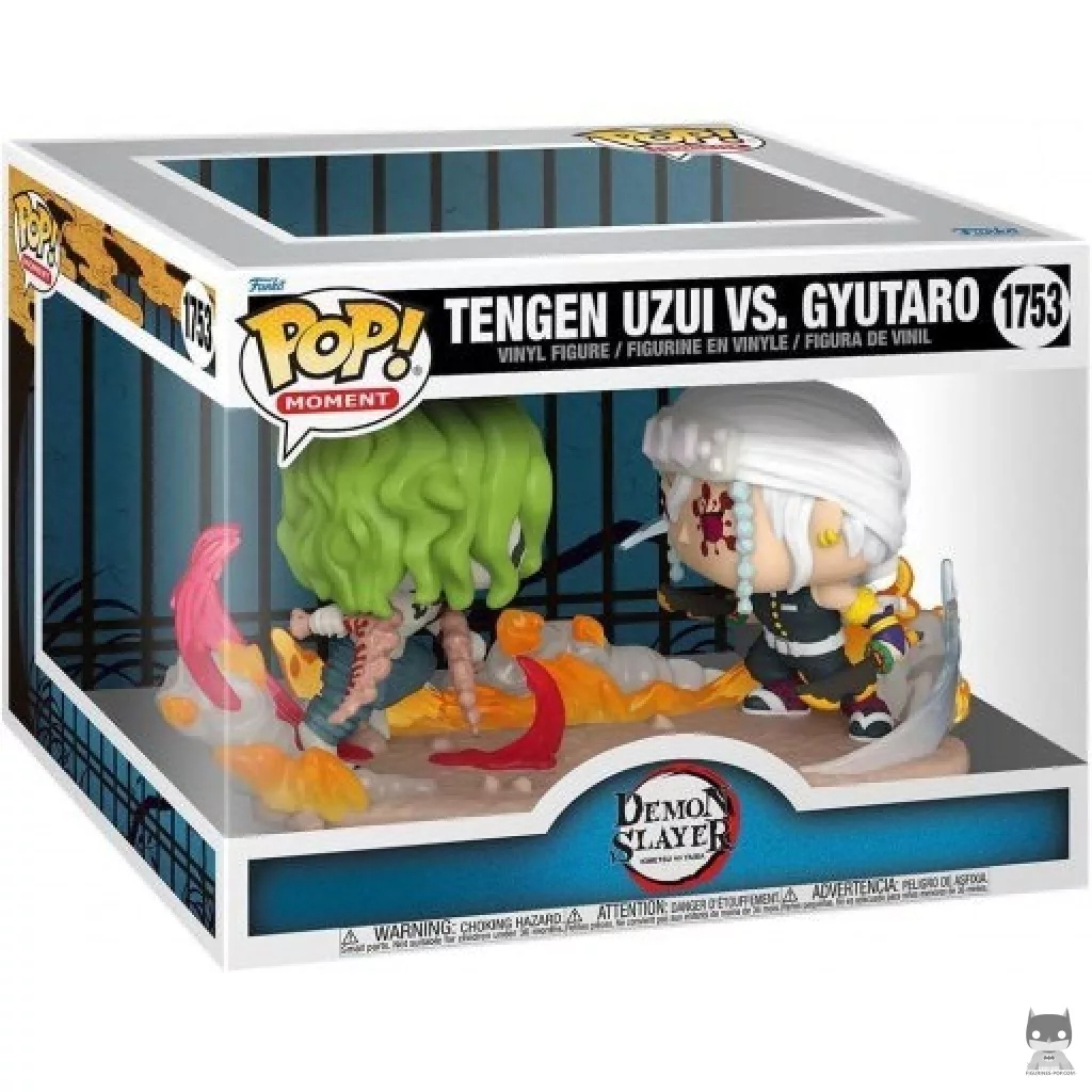 Figura Funko Pop! Tengen Uzui vs Gyutaro - Moment en su caja