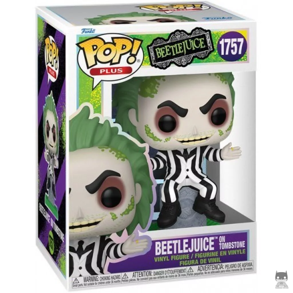 Figura Funko Pop! Beetlejuice en la lápida en su caja