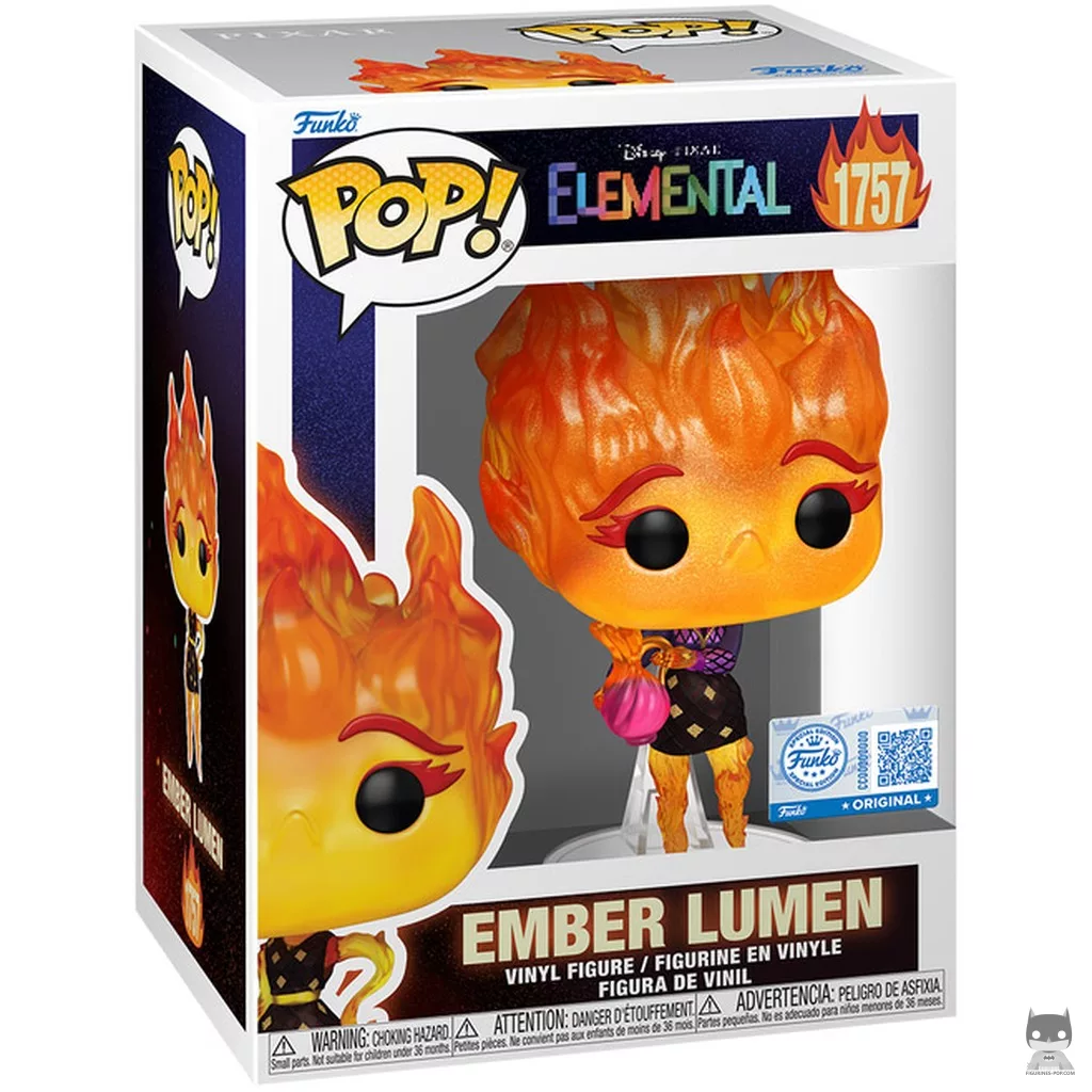 Figura Funko Pop! Ember Lumen (Chase & Purpurina) en su caja