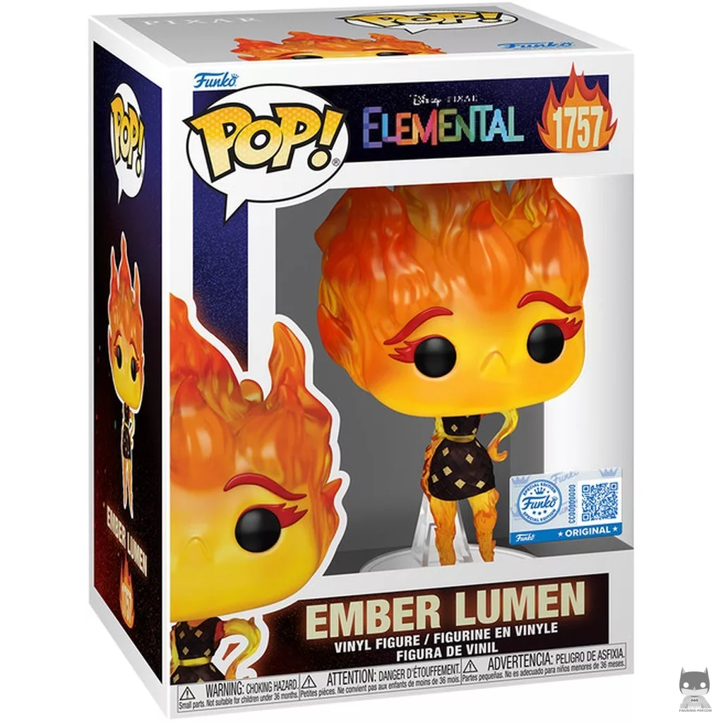 Figura Funko Pop! Ember Lumen en su caja