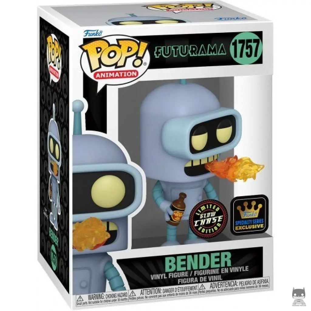Figura Funko Pop! Bender (Chase & Brilla en la oscuridad) en su caja