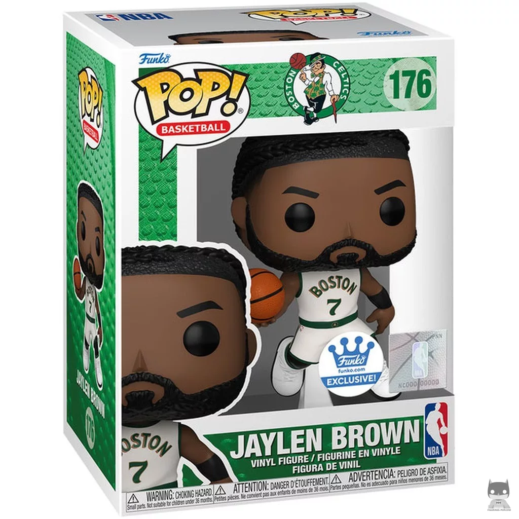 Figura Funko Pop! Jaylen Brown (Camiseta City Edition) en su caja