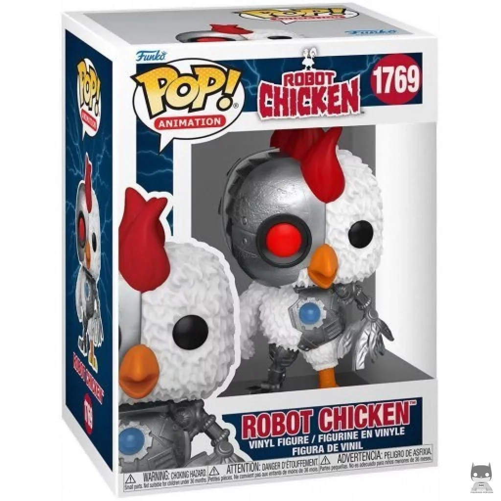 Figura Funko Pop! Robot Chicken en su caja