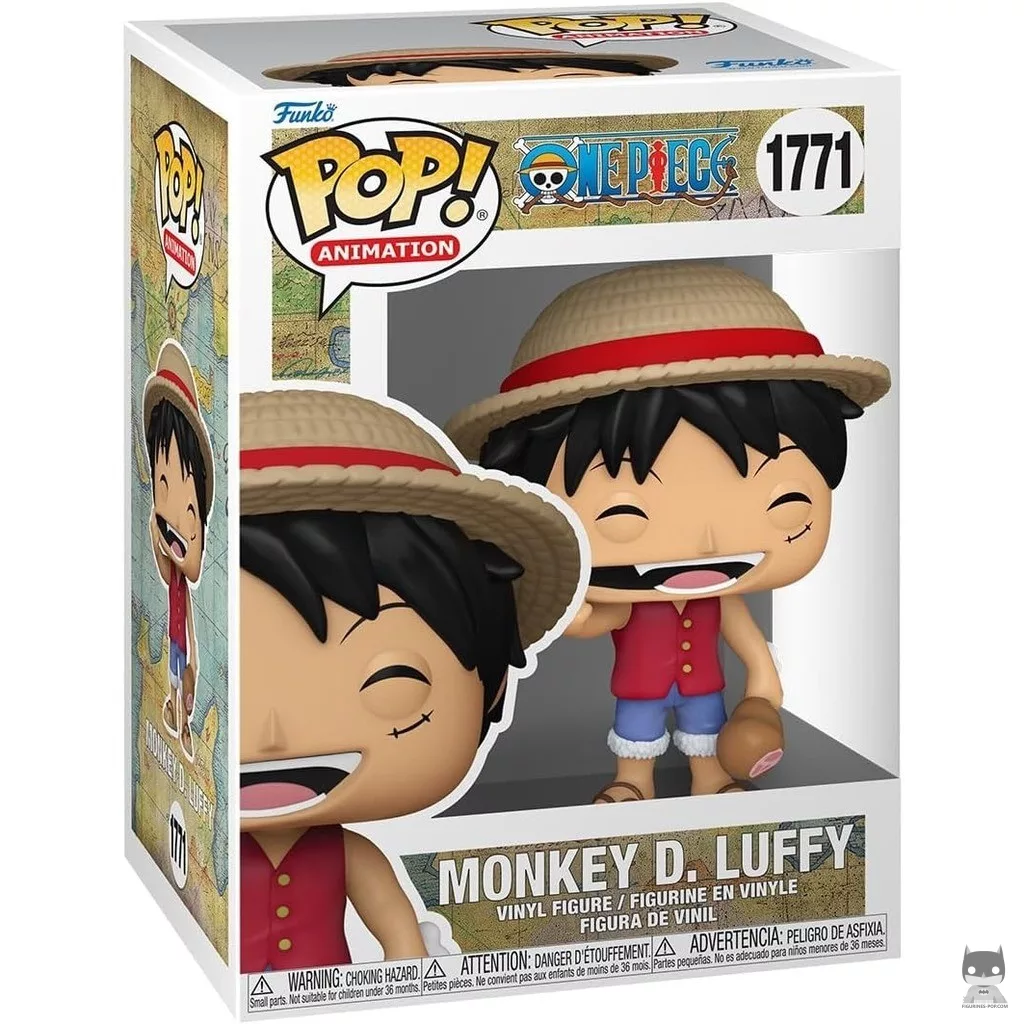 Figura Funko Pop! Monkey D. Luffy (con carne) en su caja