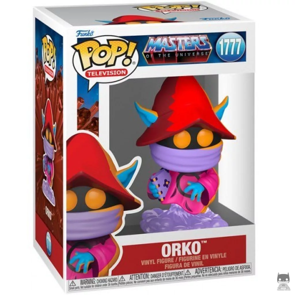 Figura Funko Pop! Orko (Neón retro) en su caja