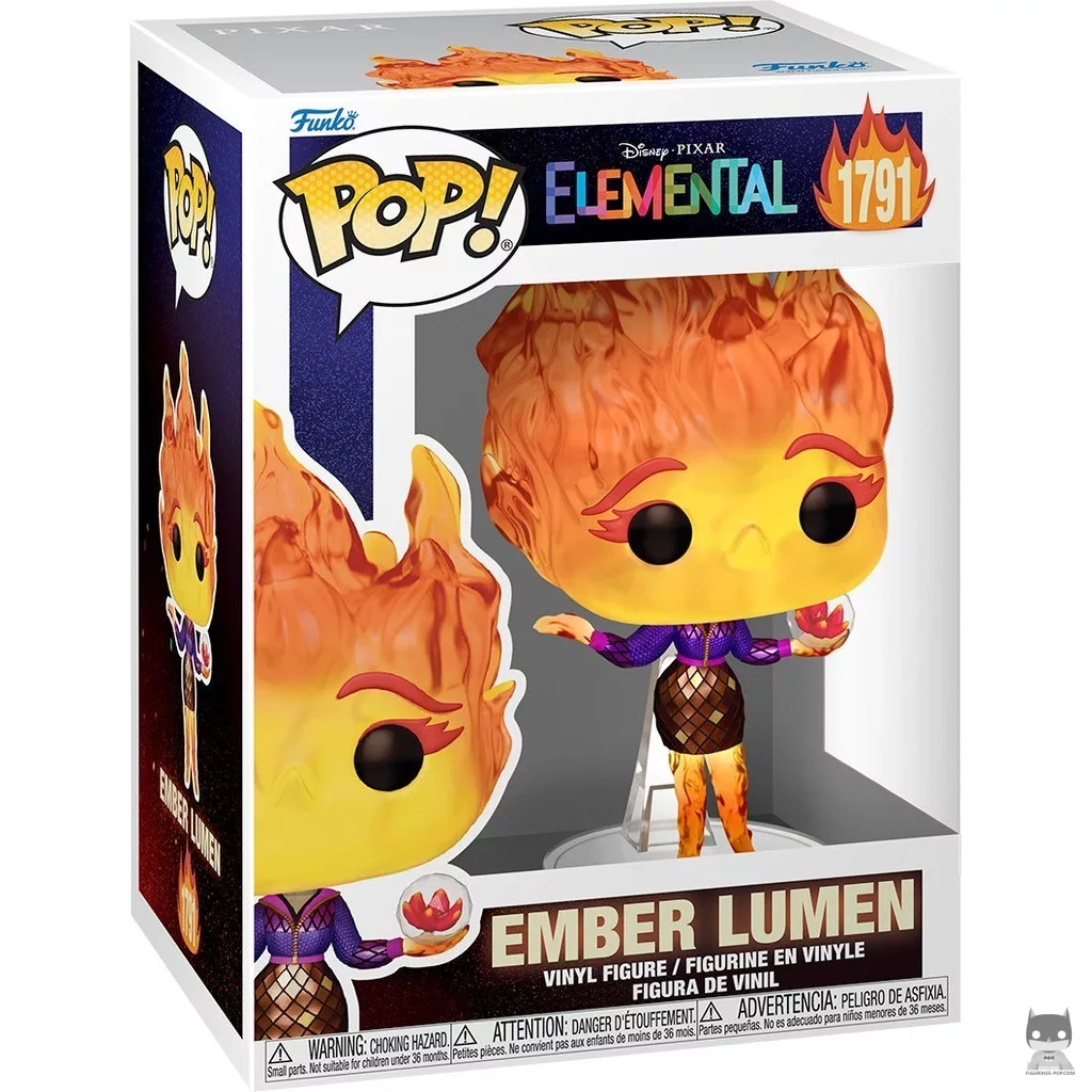 Figura Funko Pop! Ember Lumen con flor Vivisteria en su caja
