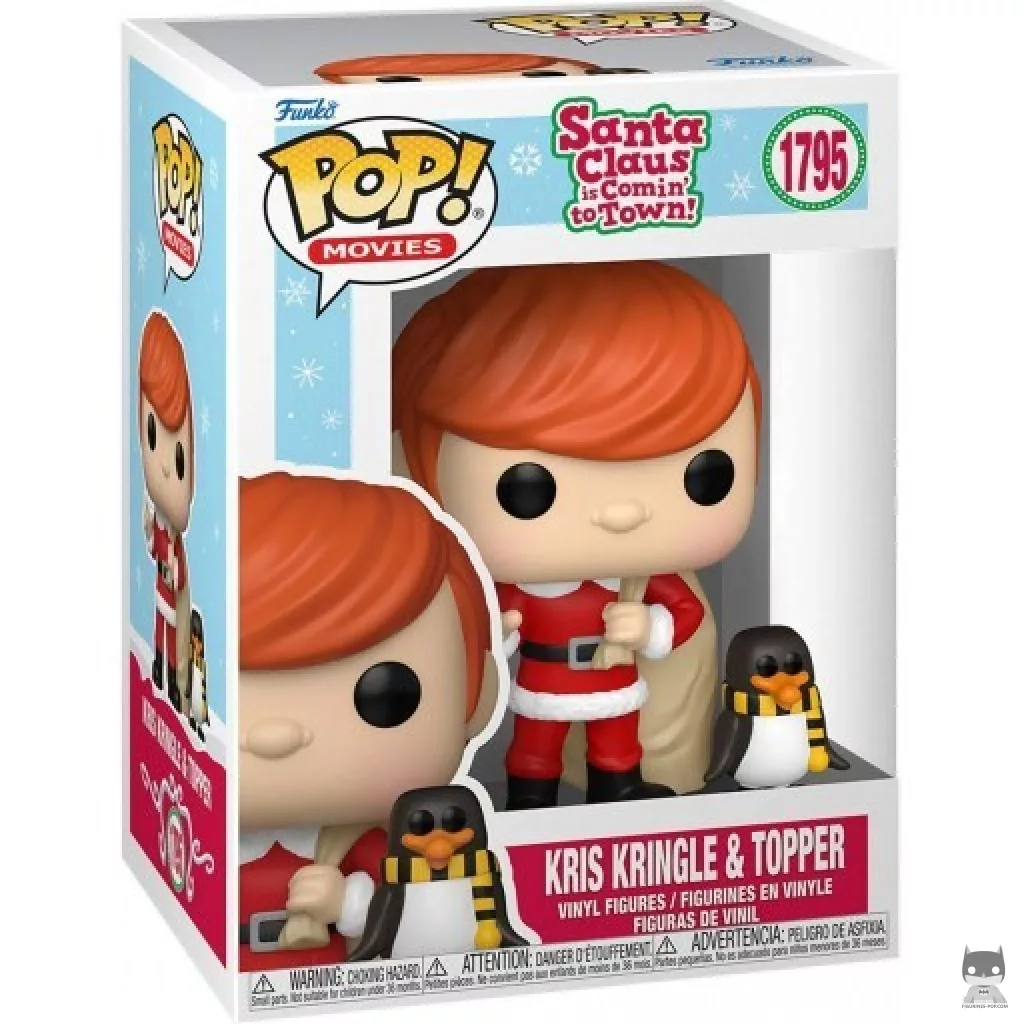 Figura Funko Pop! Kris Kringle & Topper en su caja
