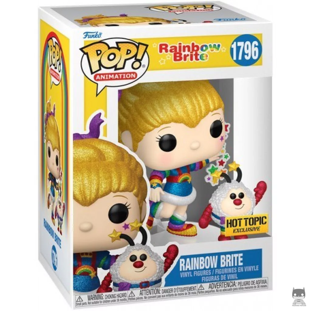 Figura Funko Pop! Rainbow Brite y Sprite (Purpurina de diamante) en su caja