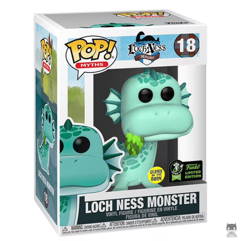 Figura Funko Pop! Monstruo del lago Ness (Brilla en la oscuridad) en su caja